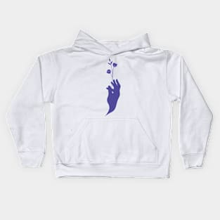 Hand and flowers Kids Hoodie